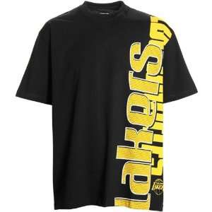  Los Angeles Lakers Black Sideways T shirt Sports 