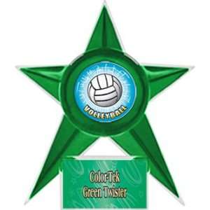  Volleyball Stellar Ice 7 Trophy GREEN STAR/GREEN TWISTER PLATE   HD 