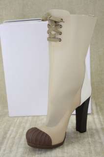 Fendi Rubber Cap Toe Duck Rain Lace Up PVC Boots ankle 38.5 7.5 US $ 