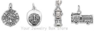 Sterling Silver Firefighter Charms  