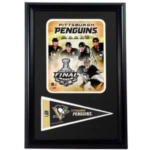  2009 Pittsburgh Penguins Stanley Cup Pennant Frame Sports 