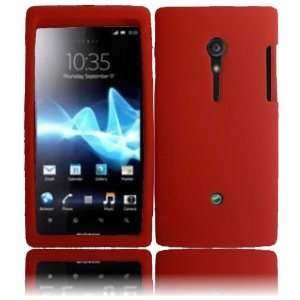  Red Silicone Jelly Skin Case Cover for Sony Ericsson 