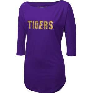  LSU Tigers Womens Purple Boatneck Tunic Sports 