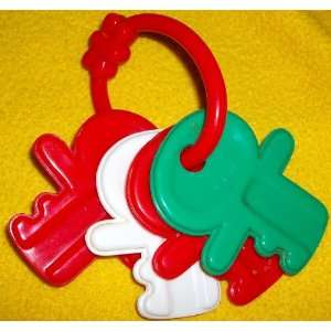  Baby Rattle Red, Green and White Keys Toy Toys & Games