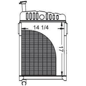  New Radiator AT10695 Fits JD 420, 430 sn 14000 up 