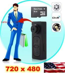   720x480 Mini Button Pinhole Spy Camera Hidden DVR Camcorder 30FPS Win7