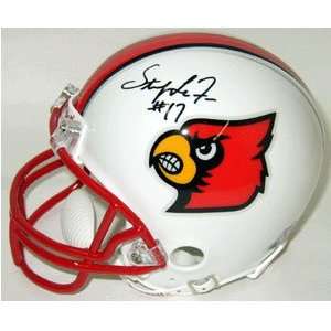  Stefan Lefors Signed Cardinals Mini Helmet Sports 