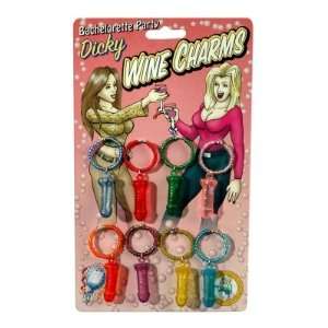 Bundle Dicky Wine Charms and 2 pack of Pink Silicone Lubricant 3.3 oz