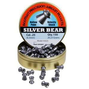  Beeman .25 Cal Silver Bear 150ct 26.63gr Sports 