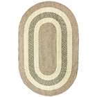 Rugs USA Indoor Outdoor Braided Area Rug 5x8 Oval Beige Green