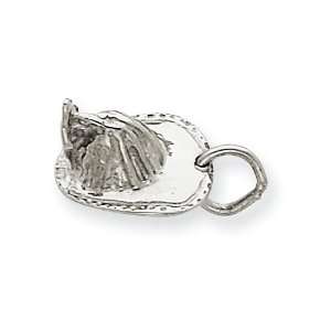  14k White Gold 3 D Firefighter Hat Charm Jewelry