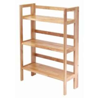Winsome Wood Stackable/Folding 3 Tier Shelf, Natural 