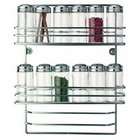   12 Bottles with Wall Rack   Silver   13 1/2H x 11W x 2 1/4D
