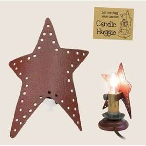  Primitive Star Candle Huggie   Barn Red