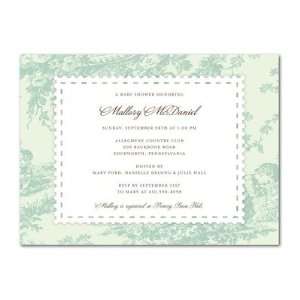  Baby Shower Invitations   Toile Frame Wintergreen By Shd2 Baby