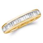 GEMaffair LADIES JOURNEY DIAMOND RING 14K GOLD ANNIVERSARY BAND