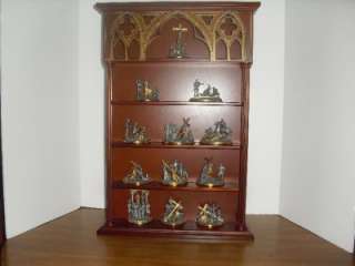   the Cross Pewter Statues with Shelf   Franklin Mint  Amazing  