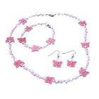 Fashionjewelryforeveryone Fancy Girls Jewelry Pink Butterfly With 