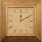 Cambridge Collection Wide Antique Gold Stepped Clock   21 x 21 