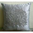  The Silver Tree   24x24 Inches Large Throw Pillow Covers   Silk 
