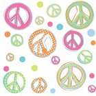 RoomMates RMK1437SCS Glitter Peace Signs Peel & Stick Wall Decals
