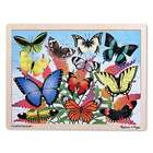 ERC Quality Butterfly Garden Wooden Jigsaw Puzzle 48Pc By Melissa 