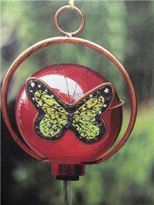 Hummingbird Feeder Whimsical Butterfly Mosaic Accents Free US Ship 