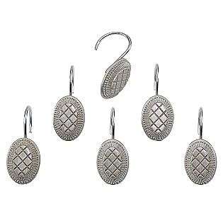  Sterling Shower Curtain Hooks   Rustic Stone  Bed & Bath Bath 