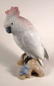 Vintage Royal Dux PINK COCKATOO Bird Figurine #348  