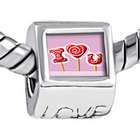   Love Lollipop Photo Engraved Gift Beads Fits Pandora Charm Bracelet