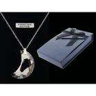 Necklaces Moon Pendant on Sterling Silver Chain Black Diam Case Pack 3