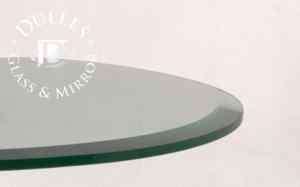 37 Inch Round 1/2 Inch Thick Beveled Annealed Glass Table Top  