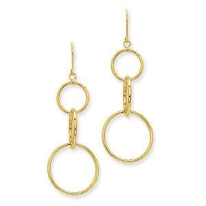    14k 3 Circle Dangle Wire Earrings West Coast Jewelry Jewelry