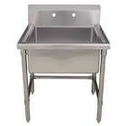 polaris sinks s2233 degree single bowl utility sink stainless steel