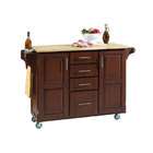 Home Styles Homestyles 9100 1071 Cherry Wood Kitchen Cart with Natural 