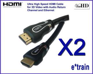Two 6 FT Premium ViewHD HDMI 1.4 Cable Ultra High Speed  