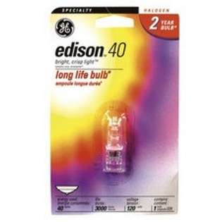   Lighting 16755 Edison Halogen Bulb T4 G9 120V 40W Single End Quartz