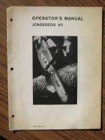 1960s Jonsereds Model 60 Chainsaw Operators Manual  