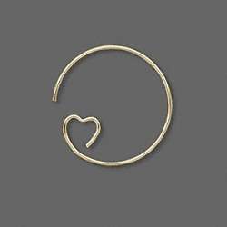 100 GOLD Plated WINE GLASS CHARMS HEART 23mm Hoop  