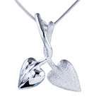 Pugster Couple Leaves Pendant Sterling Silver Jewelry