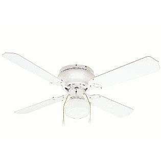 42in White Hugger Ceiling Fan with Dome Light  Essential Home Tools 