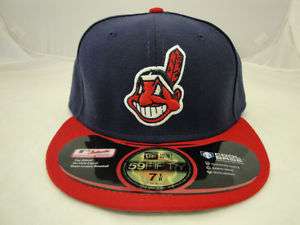 NEW ERA 5950 AUTHENTIC CLEVELAND INDIANS RED/BLUE  