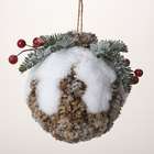   18 Pre Lit Christmas Ball Topiary with Pine Cones   Clear Lights