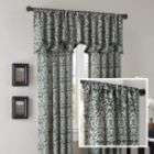 Madison Classic Hayden Stencil Damask 52x20 Valance in Black Color
