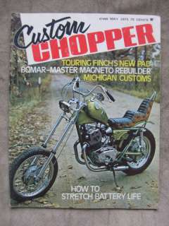 1973 Custom Chopper Magazine Harley Davidson Honda  