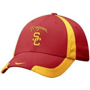  Nike USC Trojans Cardinal Basketball Swoosh Flex Fit Hat 