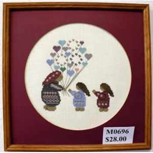   Needlework   Woman with Balloons (cross stitch) Arts, Crafts & Sewing