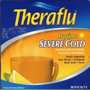  Theraflu Daytime Severe Cold Natural Lemon Flavor 10 