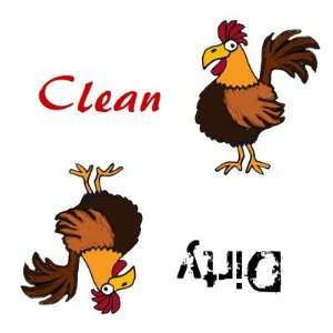  AA  Funky Rooster Dishwasher Magnet