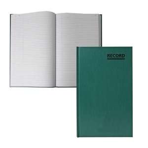   Record Book,500 Pages,White Pages,12 1/4x7 1/4,Cover GN Office